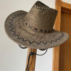 Suede-Like Dark Brown Cowboy Hat